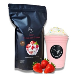 Base Sabor Fresas Con Crema 1kg (frappé Y Latte)
