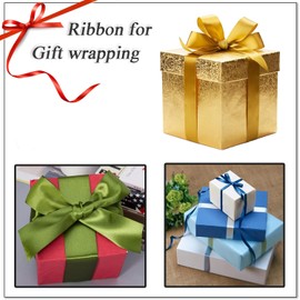 4cm Petal Peach Satin Ribbon, 22 Meters Solid Fabric Ribbon for Gift Wrapping, Bouquets, Wedding and Home Decor, 22 Meters x 2 Rolls (Champagne, 4cm*22m)