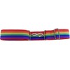 Mazeys Retro Unisex 70s Elastic Snake Belts (Rainbow 35 mm