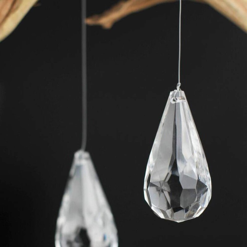 PMLAND Hanging Acrylic Crystal Rain Drop Tear Drop Like Diamond