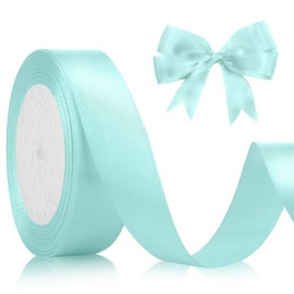 Christmas Light Blue Ribbon for Flower Bouquet Baby Blue Ribbon for Gift Wrapping 1 Inch 25 Yards Blue Satin Ribbon Bouquet Ribbons for Flower Bouquets Blue Christmas Ribbon Light Blue Baby Shower