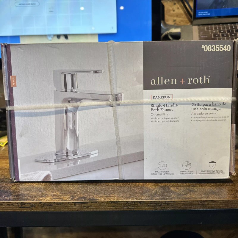 Allen Roth Kameron Bathroom Sink Faucet 1 Handle Single Drain