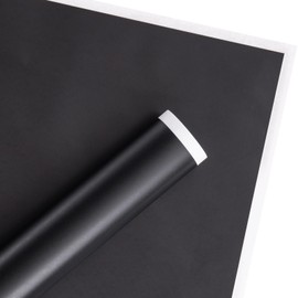 RUSPEPA RUSPEPA 20 Sheets Flower Wrapping Paper - White Edge Frosted Waterproof Floral Bouquet Wrapping Paper - Florist Supplies Packaging Paper for Birthday, Wedding and DIY Crafts - Black/White