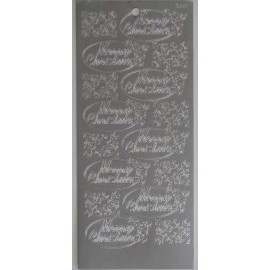 Kelly's Stickers Outline Sticker - Merry Christmas in Oval Frame - 1.6591 sl/sl