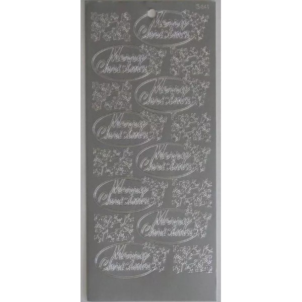 Kelly's Stickers Outline Sticker - Merry Christmas in Oval Frame