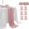 7pcs Cheesecloth Table Runner Set, 10ft Rustic Gauze Cheese Cloth