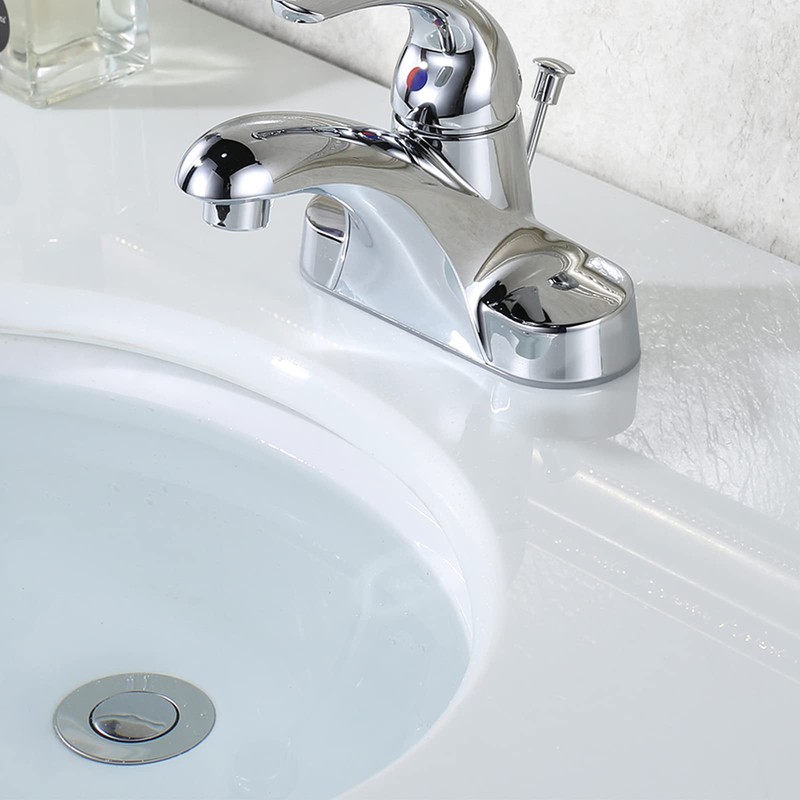 Bathroom Sink Drain with Lift Rod, ARCORA Sink Drain with