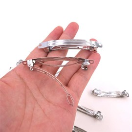 50 Packs Sturdy Alligator Hair Clips French Barrettes Hair Snap Clips Hairpins for Curl Clips Hair Styling DIY Crafting Hair Bow Accessories (French Barrettes 80mm)