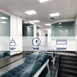 jimwhen 2FT 16W Magnetic Mount LED Retrofit Kit for Fluorescent Tube Replacement, 5000K Daylight White, 2400LM Super Bright, Milky Cover,1 Driver 2 Strips Per Kit, Easy Quick Install