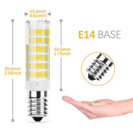 DiCUNO E14 LED Bulb Cooker Hood 5W (50W Halogen Equivalent), 550LM, Cool White(6000K), AC220-230V, Non Dimmable, Small Edison Screw SES for Fridge/Cooker Hood/Home Lighting, 2 Packs