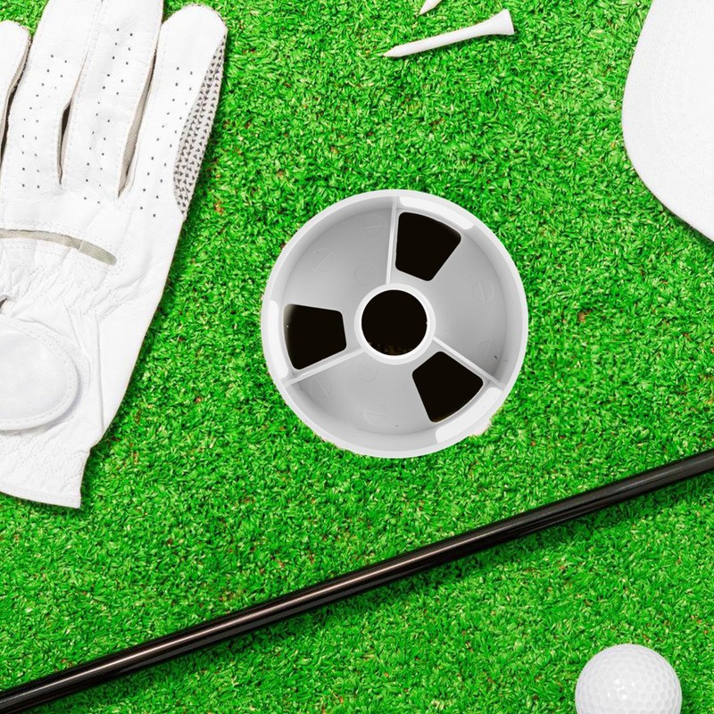 Toddmomy 2cps Golf Cups Holes: White Plastic Golf Putting Cup