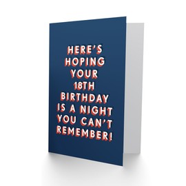 Artery8 Night Can't Remember Eighteen 18 Year Old 18th For Him Birthday Card