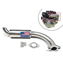 andrei-x Stainless Exhaust Muffler for mud motor: Honda GX160, 200, Preator 212, 224