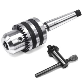 KPORE MT2 Morse Taper Drill Chuck, 5/8" Capacity – Fits Drill Press, Lathe & Mill, Holds Bits up to 16mm, JT33 Mount, Includes Key & Compatible with Industrial Machinery (MT2- JT33)