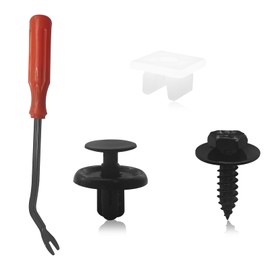 GolThd 101PCS Plastic Fastener Retainer Clips, Grommet, Engine Under Cover Fender Push Pin Rivets, OE 90159-60477 90467-07201 90189-06193, Compatible with Toyota, Camry, Corolla, Lexus