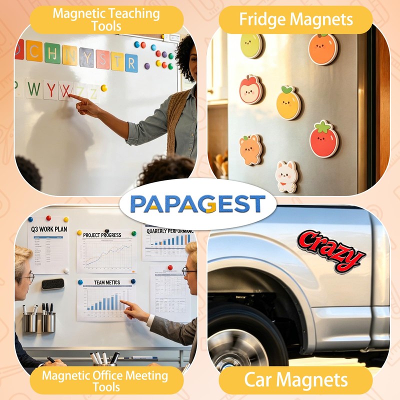 24pcs 2 Inch Round Magnets with Adhesive Backing 80 Mil