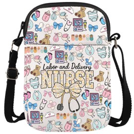 WCGXKO L&D Nurse Gift Labor And Delivery Nurse Merchandise L&D Nurse Gift Lifeline Gift Nicu Nurses Week Messenger Bag (Delivery NURSE CR)