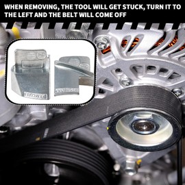 UESDU 4 Pcs Stretch Belt Tool, Stretch Belt Remover/Installer Tool Set Metal Stretch Belt Tool for Car and Truck Belt Removal/Installation