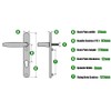 UPVC Door Handle Avocet Pioneer Sprung 92mm PZ Double Glazing