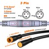 baluoqi Electric Bike Extension Cable Connector -3Pin, Waterproof, Perfect as