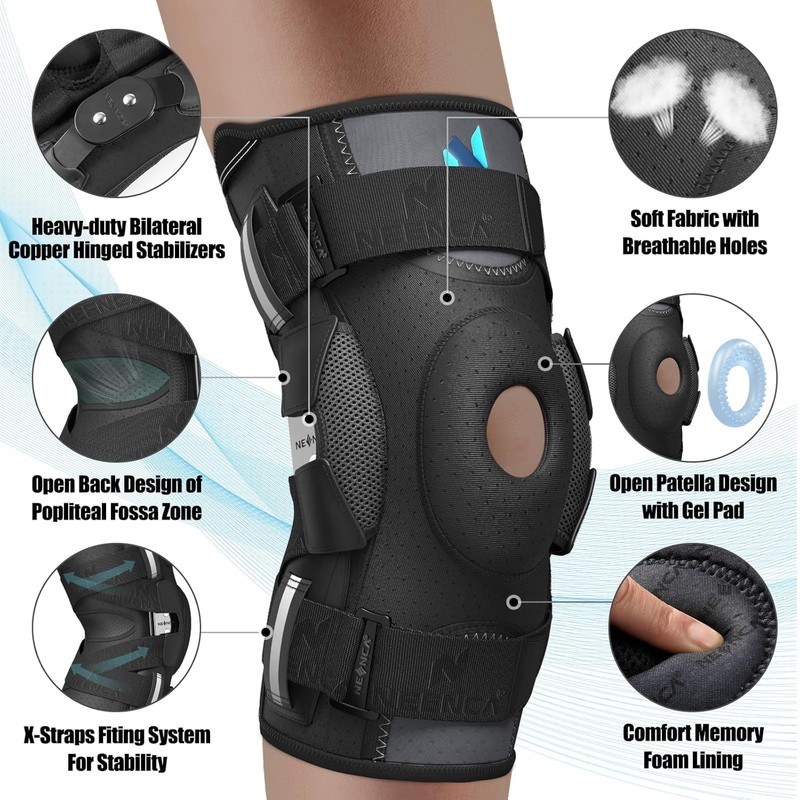 NEENCA Knee Support for Knee Pain, Adjustable Knee Support with
