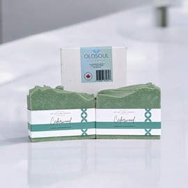 Old Soul Soap Company - Cedarwood Soap Bar – Invigorating Woodsy Scent with Spearmint & French Green Clay – Vegan-Friendly & Natural Ingredients – 5.4 oz 4 Pack