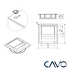 CAVO Set of 2 Cable Grommets (70 x 70 mm,