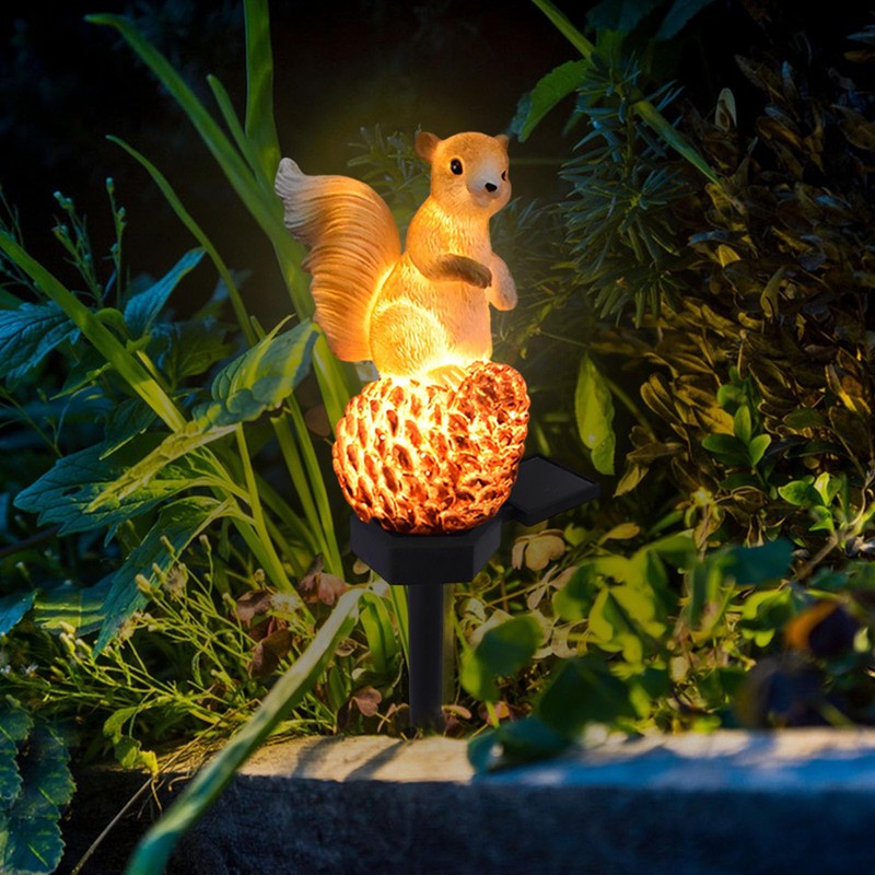 Solar Garden Lights, Squirrel Solar Powered LED Outdoor Decor Light,