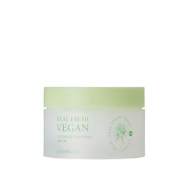 Deoproce Real Fresh Vegan Intensive Crema Calmante 3.53 oz, Cuidado de la Piel Coreano, Larga Duración, Hidratante, Textura de Gel, Todo Tipo de Piel, Extractos de Plantas, Alantoína