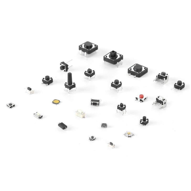 Tactile Push Button Switches 25 Values 12V 50mA Micro Momentary