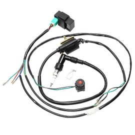 REBEKAMODS Complete Wiring Harness Loom Set, Come with CDI Ignition Coil Spark Plug Kill Switch for Kick Start Dirt Pit Bike ATV 50cc 70cc 110cc 125cc 140cc 160cc