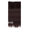 Sintético 7pcs/set Cortina Clip Cabello Sintético Castaño #4