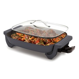 GreenPan Advanced 12” X 15” Electric Skillet with Lid, 7QT Capacity for Family Meals, Healthy Ceramic Nonstick PFAS-Free Coating, Fry, Sauté, Steam, Simmer, Sear, Stir Fry, Dishwasher Safe, Graphite