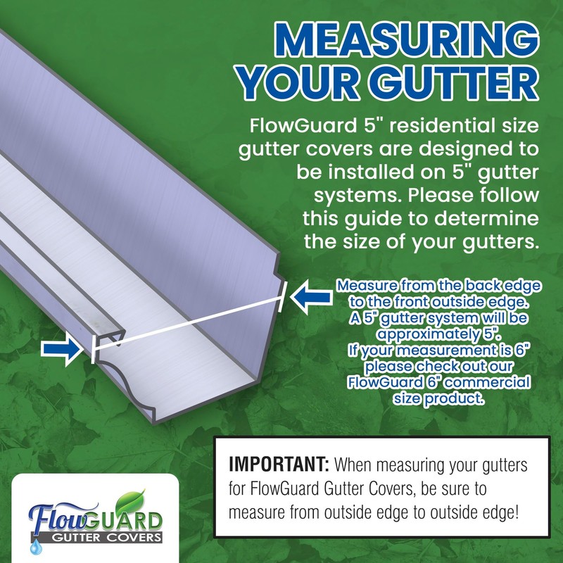 FlowGuard USA Made Professional DIY 5 Inch High Clearance 50-Year