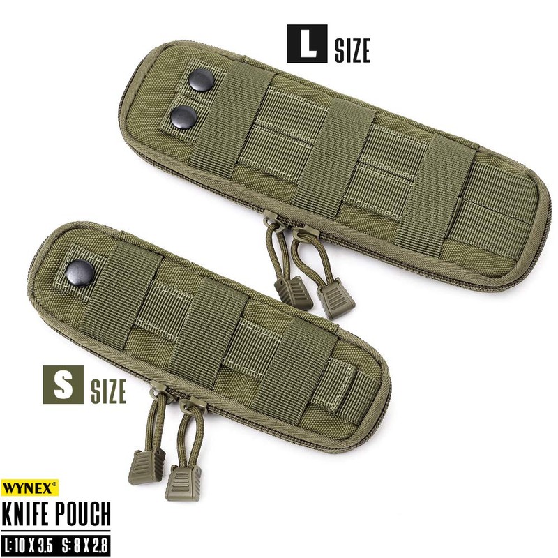 WYNEX Tactical Small Molle Pouch Nylon Knife Sheath Flashlight Holder