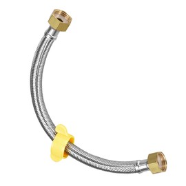 METALLIXITY Faucet Supply Line Connector (300mm/12"), 304 Stainless Steel G1/2 Female to G1/2 Female Water Supply Hose Brass Nut - for Kitchen Bathroom