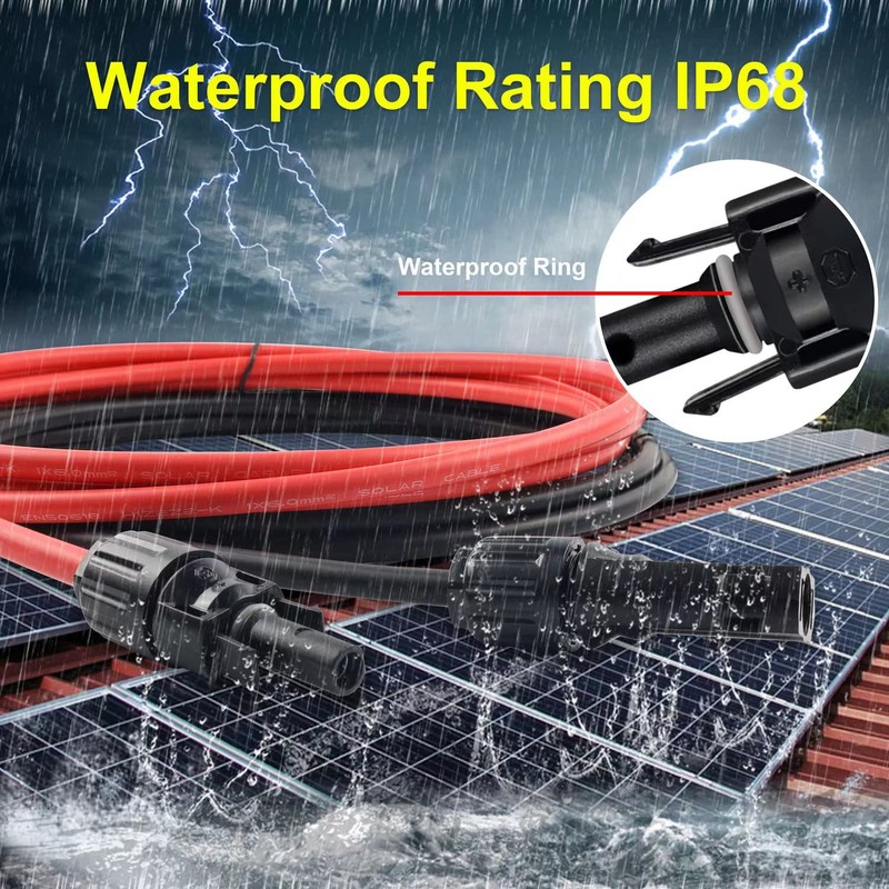 SGANGCAR Solar Extension Cable 30 Feet 10AWG Solar Panel Cable