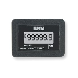 Hour Meter, LCD, Flush Rectangular, Round