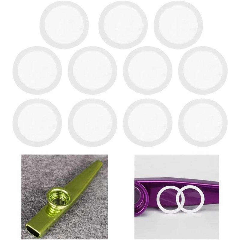10Pcs White Flute Membrane Transparent Membrane Mouth Parts Accessories Kazoos