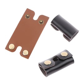 TorSor 2 Pack Razor Protector Cover Shaver Safety Travel Case Blade Head Holder Double Edge Storage Leather Protective Sleeve Guard Sheath Accessories Fits Most Men Women Razors