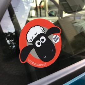 Great for Cars, Suitcases, Laptops! Special material stickers that will not fade when applied to outdoor applications! Waterproof Laminated Big Size Sticker- Shaun the Sheep (Face)6201-KG3-010