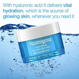Neutrogena Neutrogena Hydro Boost Face Moisturizer with Hyaluronic Acid for Dry Skin, Oil-Free and Non-Comedogenic Water Gel Face Lotion, 47mL