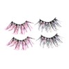 Baluue 2sets Girls Decorative Fake Lashes Glitter Eyelash Extensions Luminous