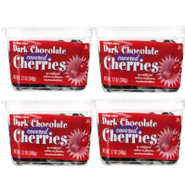 Trader Joe's 4 Packs Trader Joe's Dark Chocolate Covered Cherries 12 oz Each Pack