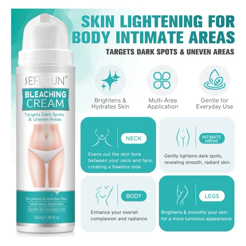 Crema Aclaradora Íntima Cuerpo Manchas Oscuras Tono Uniforme Neutra