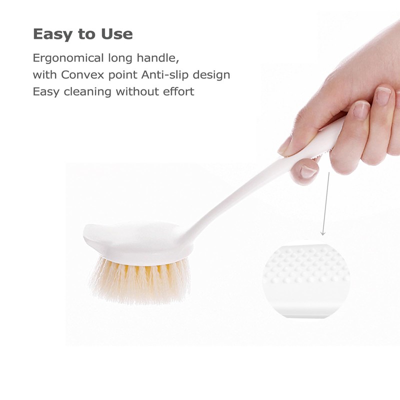 Facjoleco Dish Brush with Handle, Pot Brush, 2 Pack Kitchen