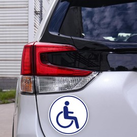Car Magnetic Sign Wheelchair, Disabled Sticker Car, Diameter 13.5 cm Magnetic Sign Wheelchair User Sticker, Wheelchair Magnet, High Adhesion, UV and Weather Resistant, Pack of 2