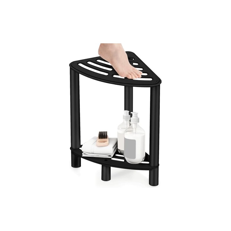 VOTZAAQ Stainless Steel Shower Stool, Double Layer Corner Shower Bench