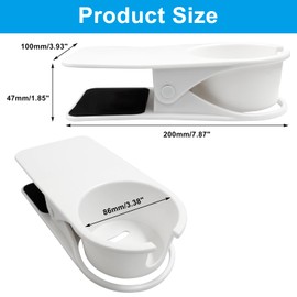 Jiozermi 3-in-1 Drink Holder Clip - Desk & Adirondack Chair Cup Holder for Water, Soda, Coffee (Red, Black, White)
