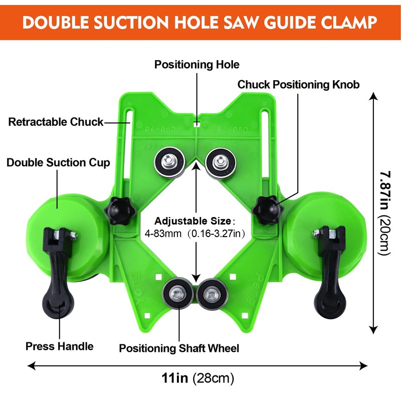 MARSBASE Diamond Hole Saw Kit, 10 PCS Dry/Wet Brazing Tile